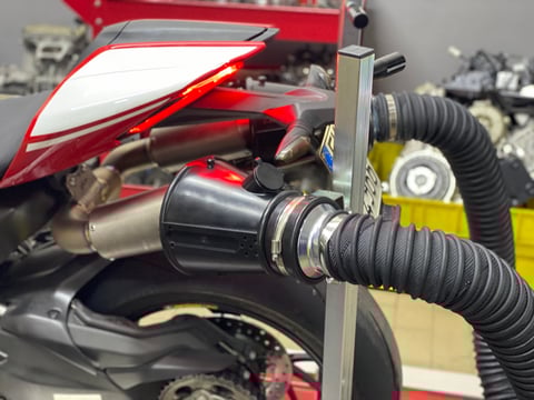 motorcycle workshop set-up
