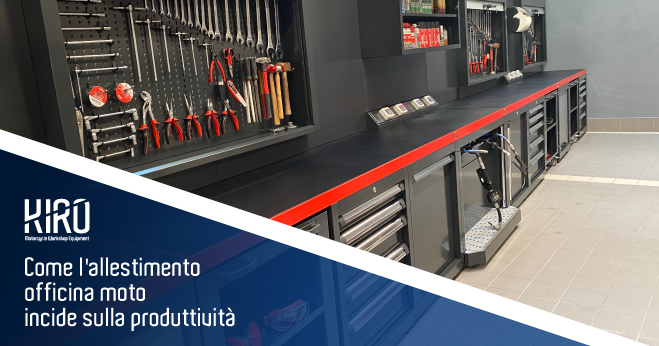 allestimento officina moto